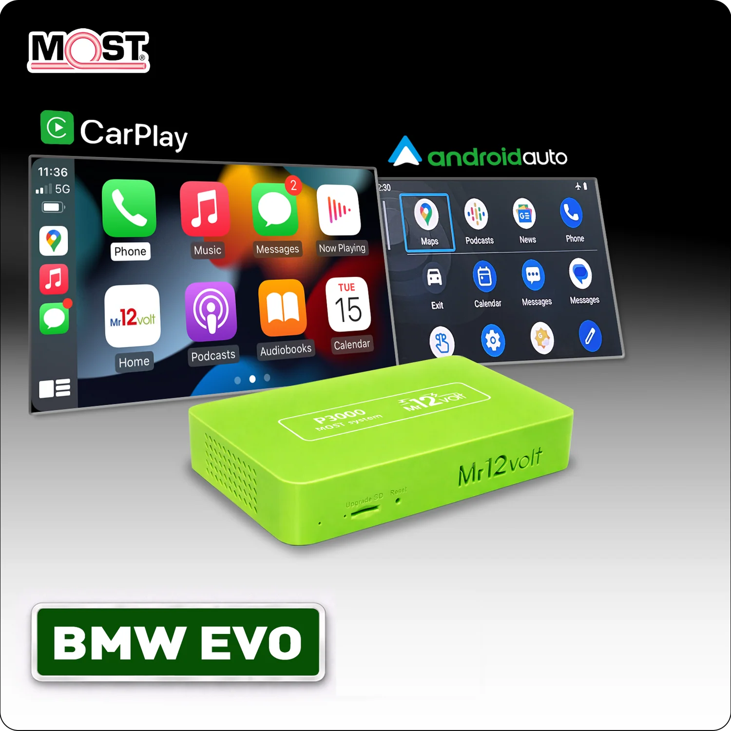 evo 2 High-End BMW EVO ID5 ID6 Wireless CarPlay & Android Auto MOST Interface - Image 1